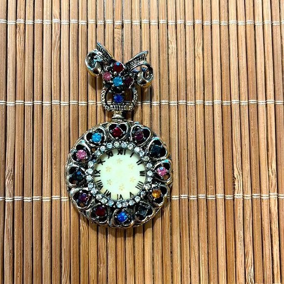 Jewelry Vintage Clock Brooch Poshmark